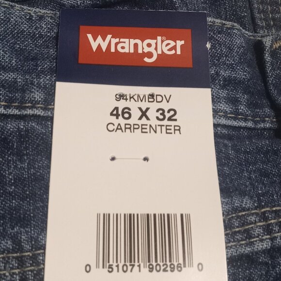 Wrangler Men's Classic Carpenter Jeans 46x32 NWT - Picture 3 of 8
